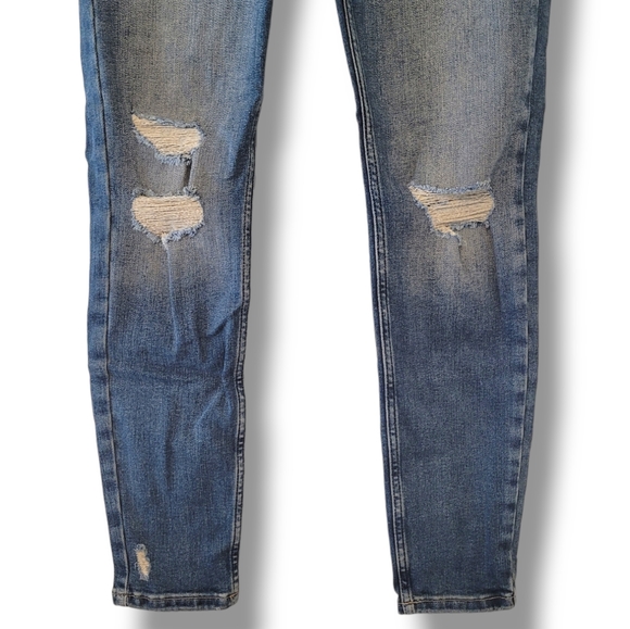 Free People Sabrina Distressed High Rise Button Fly Womens Jeans 29 - Picture 3 of 8